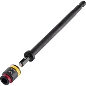 Malco MSHXLC C-RHEX 1/4" & 5/16" SAE Cleanable, Reversible, Magnetic Hex Chuck Driver| Bit-Tip & Zip-in Driver Bit | Magnetic Flip Bit Driver, Flip Socket Driver (6in)