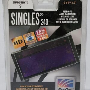 ArcOne S240-9 Horizontal Single Auto-Darkening Filter for Welding, 2 x 4, Shade 9