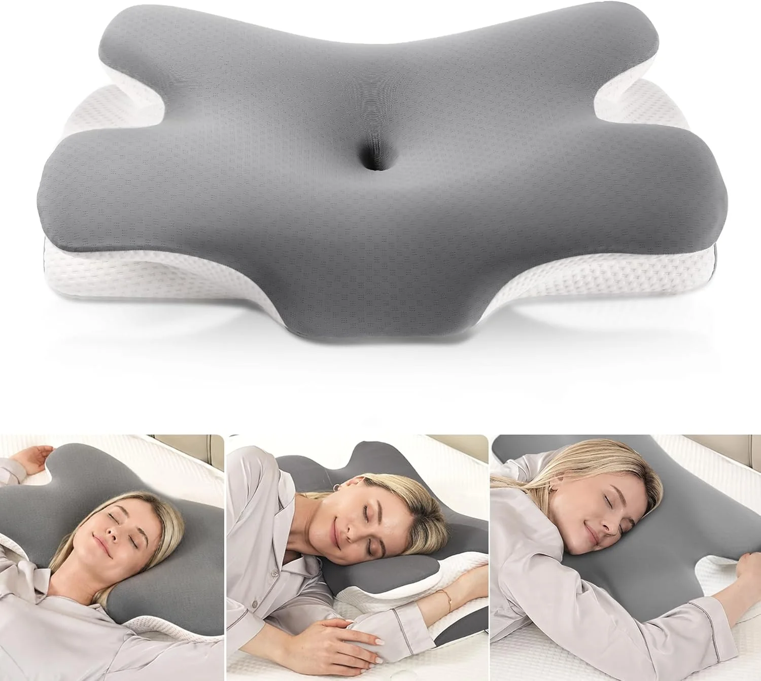 MULISOFT Memory Foam Pillow, Cervical Pillow, Neck Pillow, Ergonomic Pillow