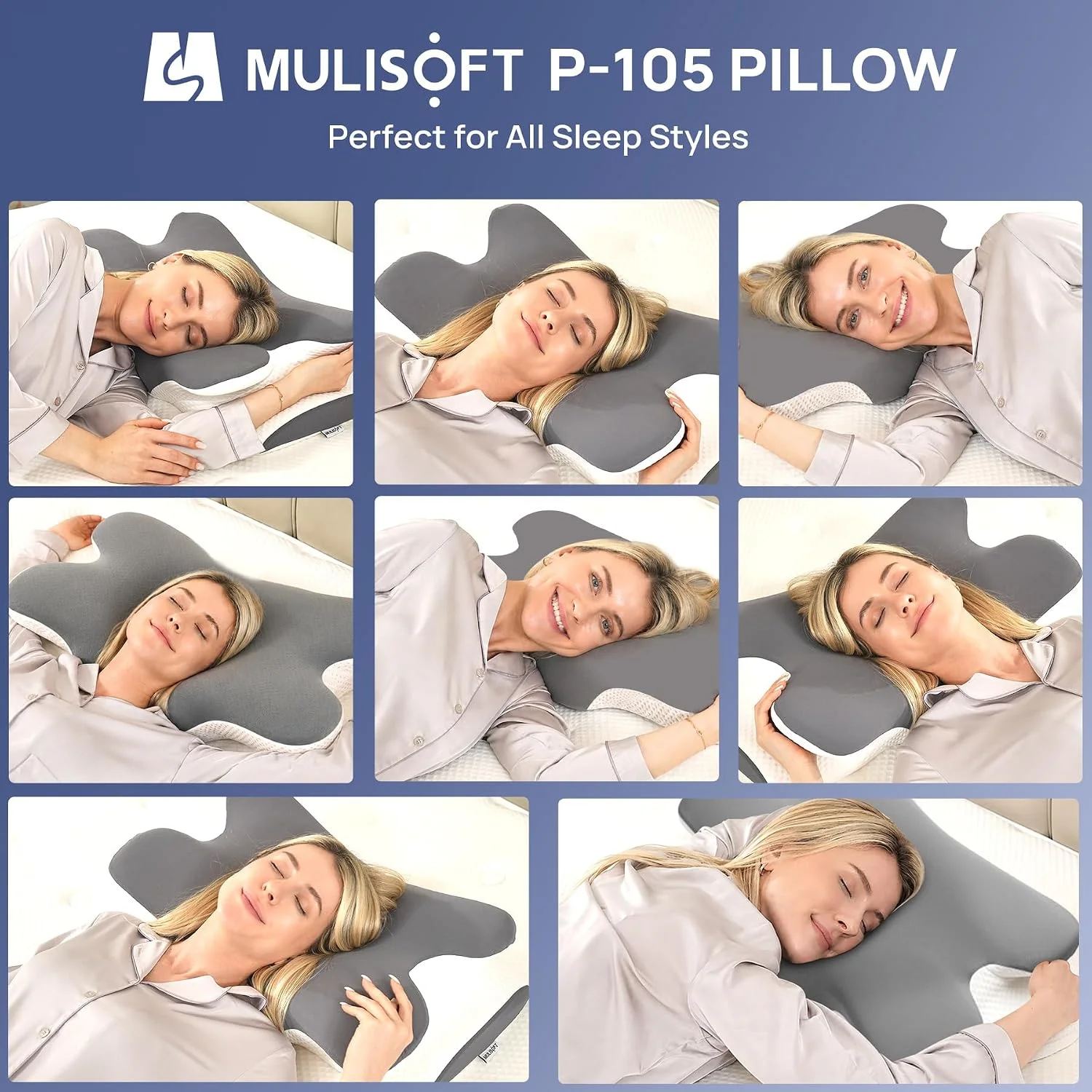 MULISOFT Memory Foam Pillow, Cervical Pillow, Neck Pillow, Ergonomic Pillow - Image 7