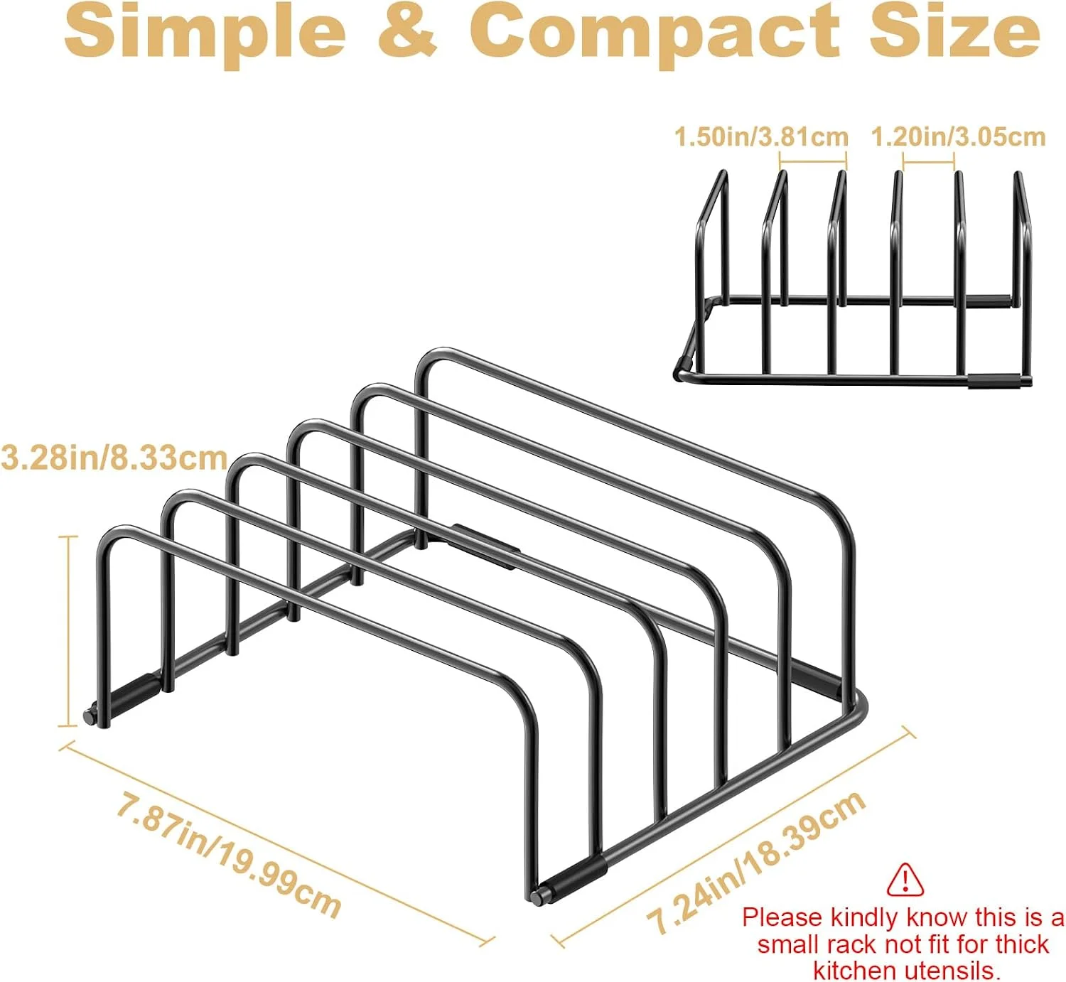 Fikoksol Cutting Board Organizer Storage, Baking Sheet Rack under Cabinet - Image 6