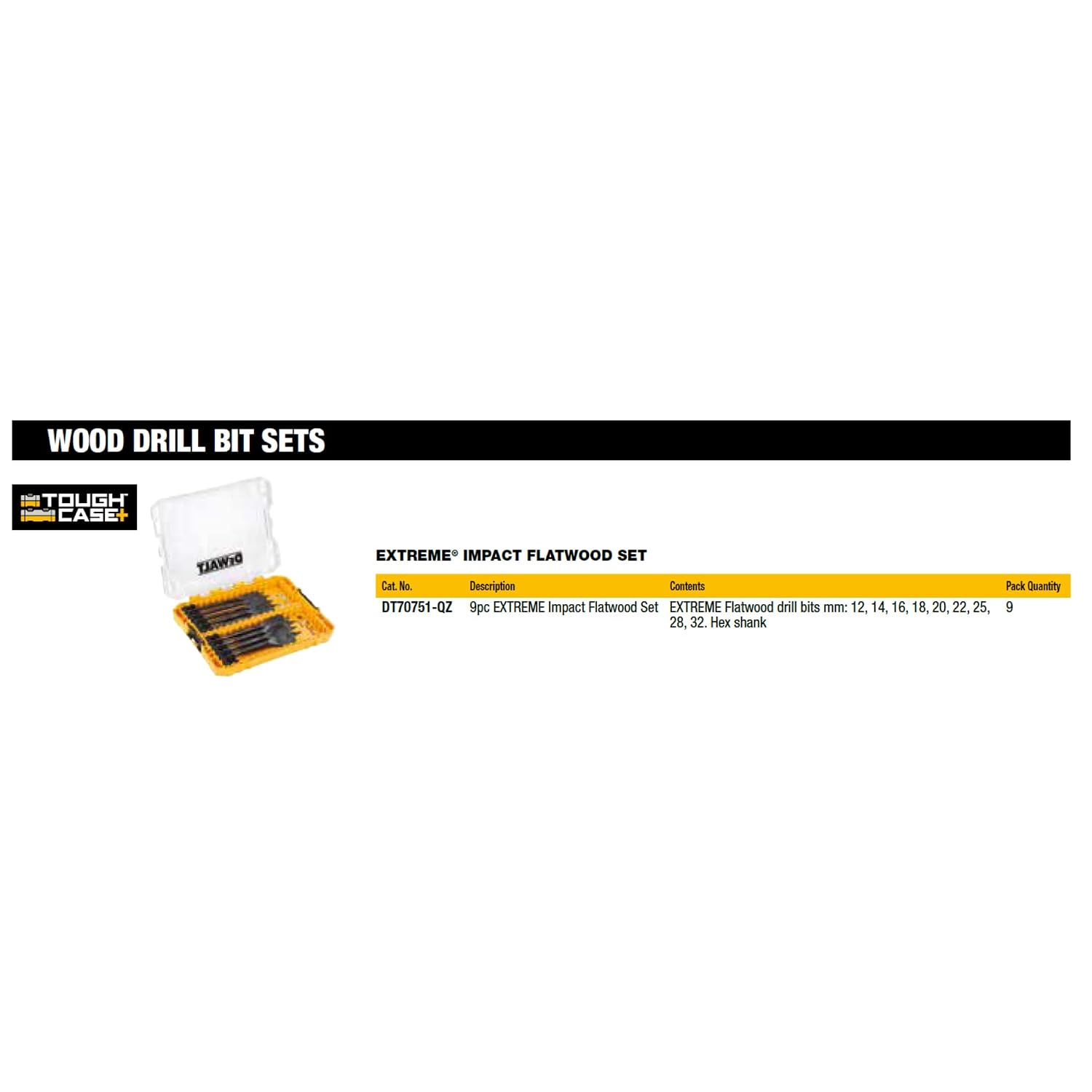 TOUGHCASE+ Drill Bit Set, Modular Storage, Impact Ready, DT70751-QZ - Image 5