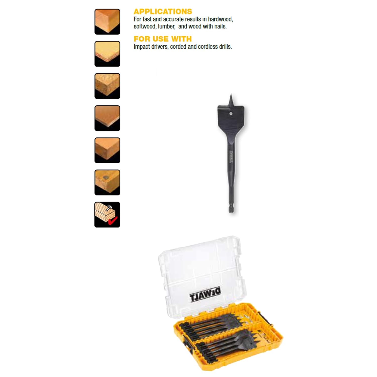 TOUGHCASE+ Drill Bit Set, Modular Storage, Impact Ready, DT70751-QZ - Image 3