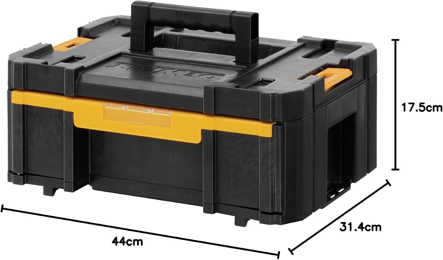 DWST1-70705 T-Stak III Tool Storage Box with Drawer, Yellow/Black - Image 2