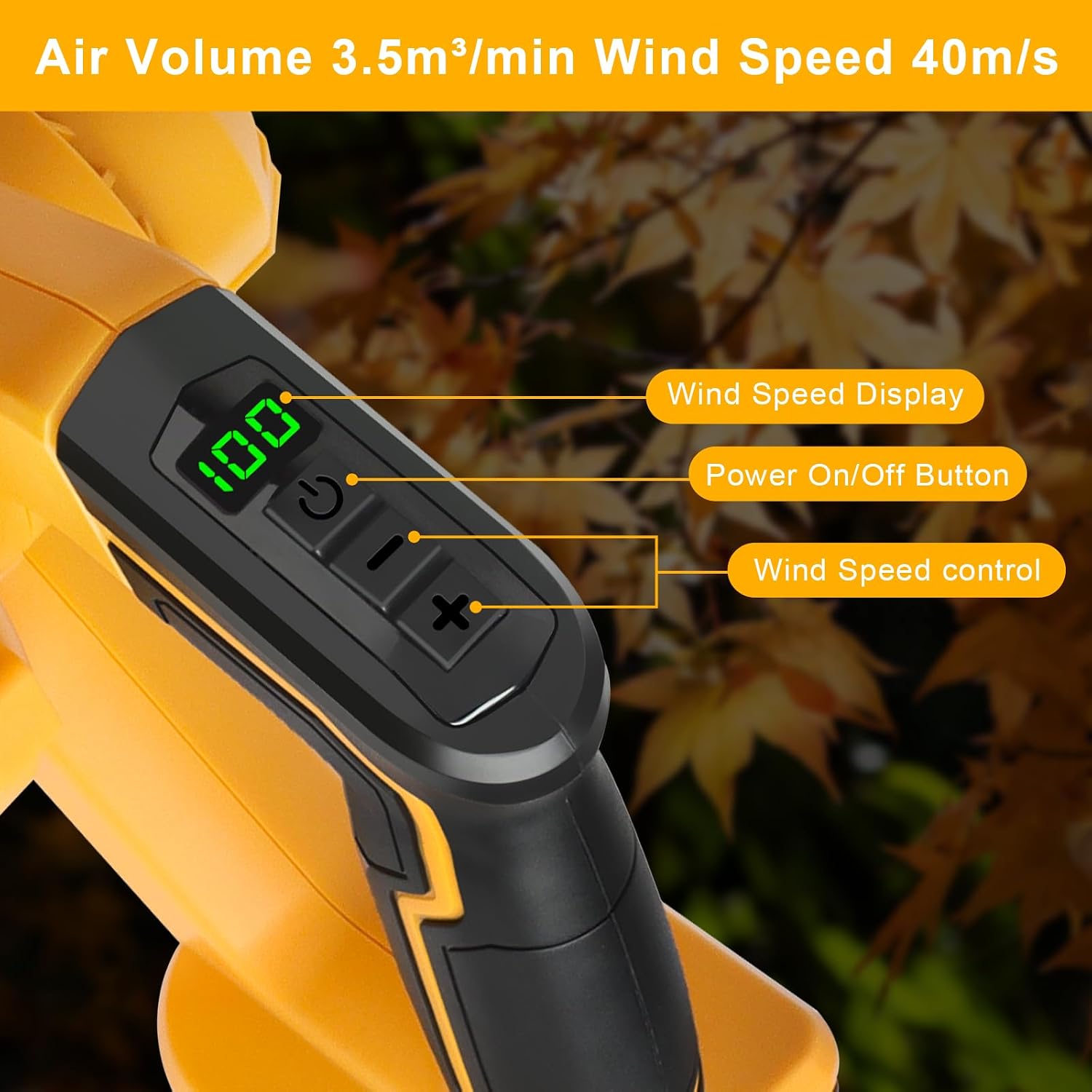 Cordless Air Leaf Blower for Dewalt 18V Battery, Electric Jobsite Blower - Image 4