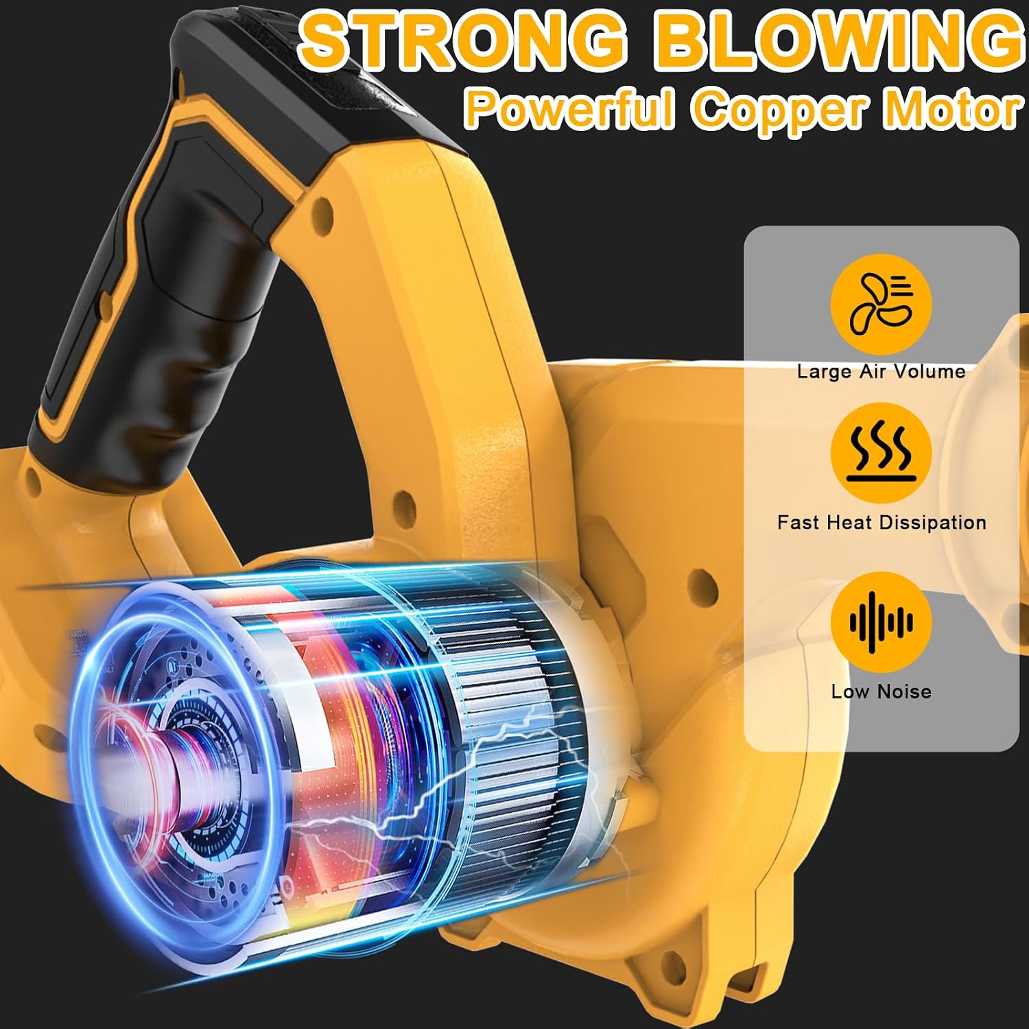 Cordless Air Leaf Blower for Dewalt 18V Battery, Electric Jobsite Blower - Image 5