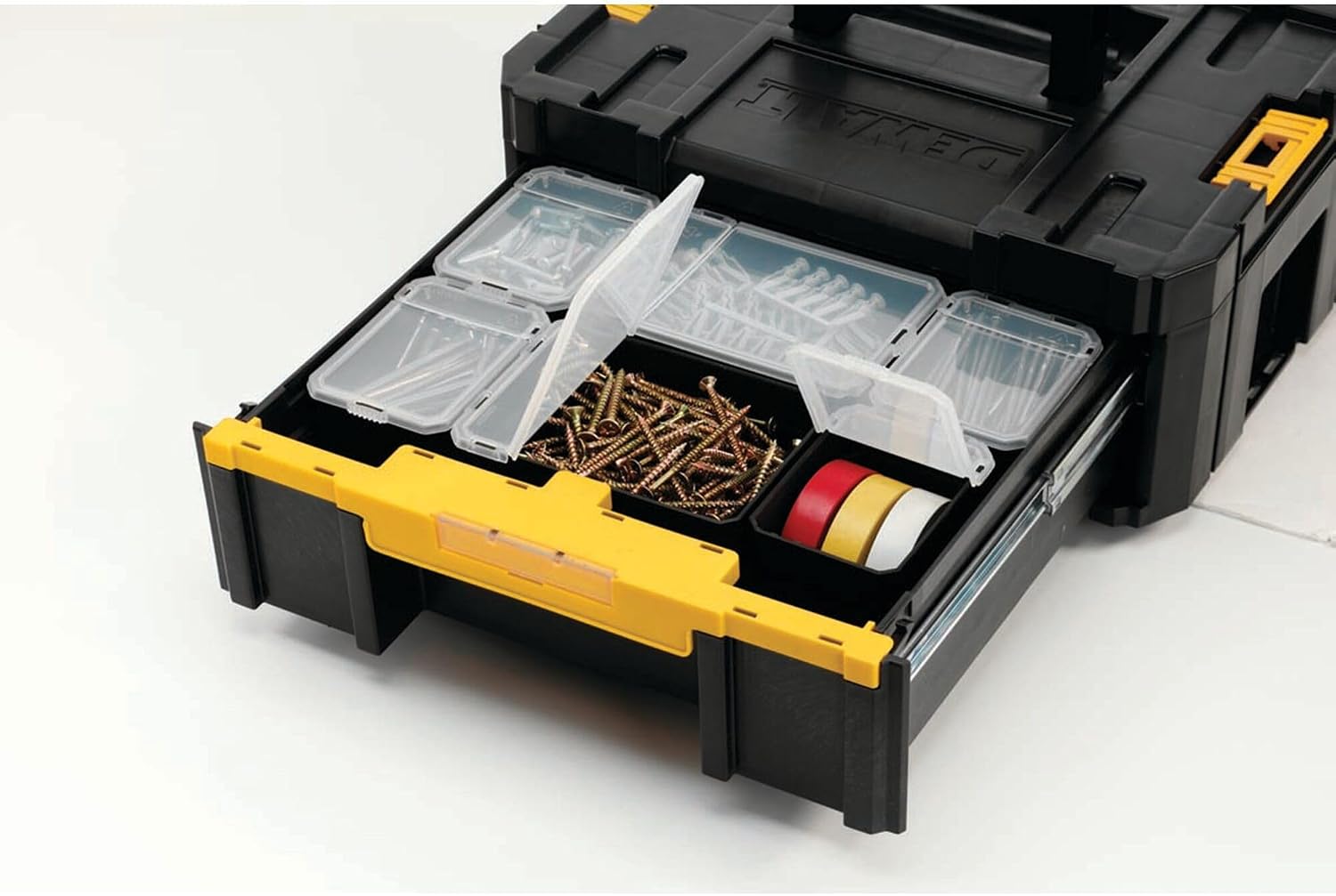 DWST1-70705 T-Stak III Tool Storage Box with Drawer, Yellow/Black - Image 3