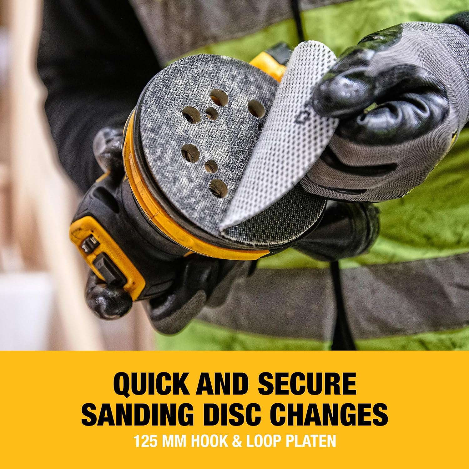 18V XR Brushless 125mm Sander, Tool Only, DCW210N-XJ - Image 4