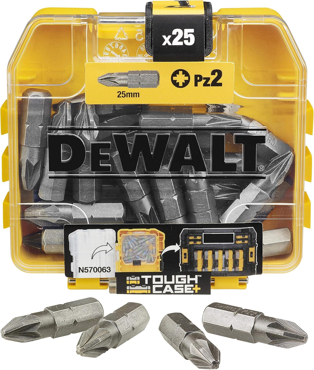 25mm Screwdriver Bit Set, 25 Piece, TOUGHCASE+, DT71521-QZ - Image 3