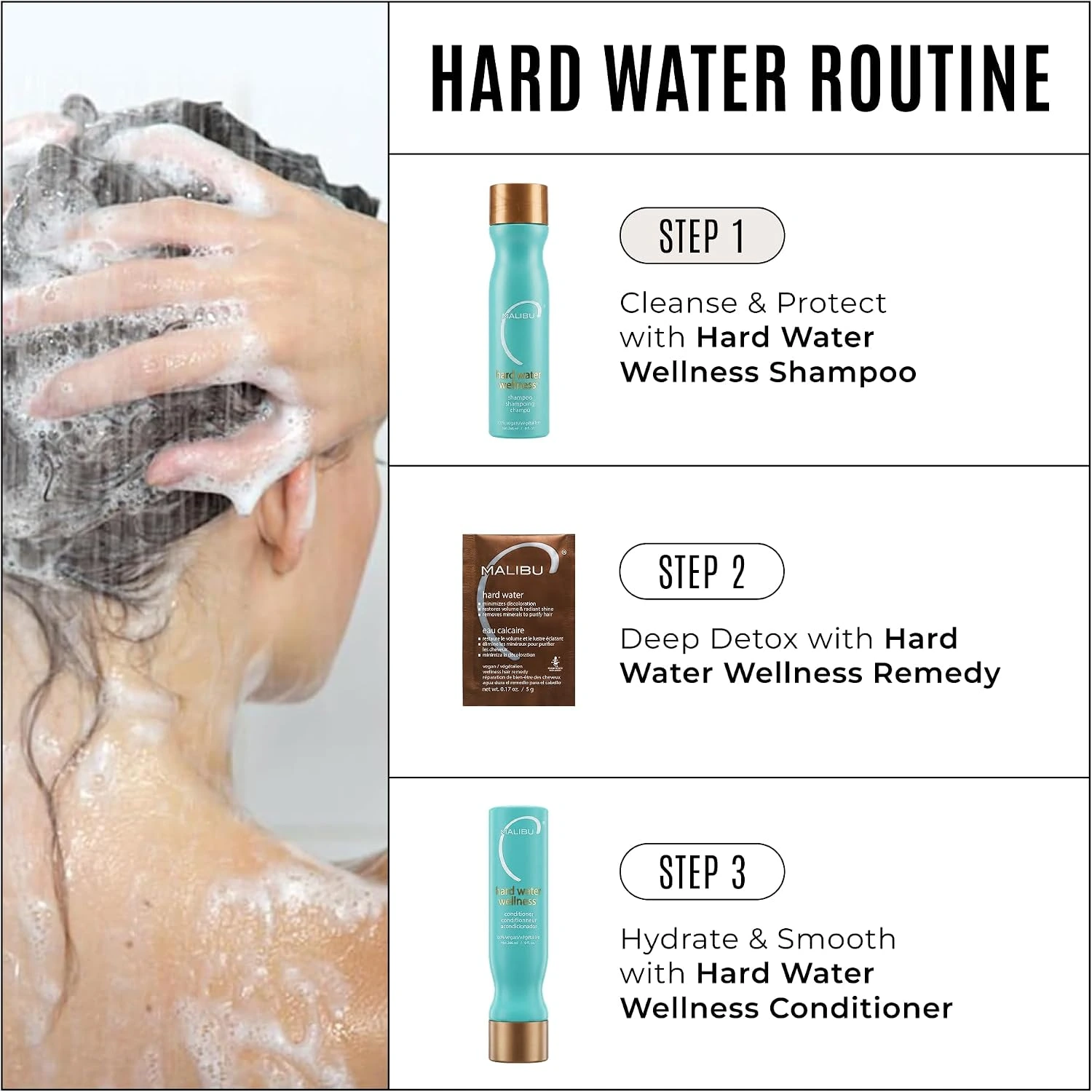 Malibu C Hard Water Wellness Shampoo 266ml - Image 6